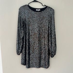 Black Silver Sequin Dress
